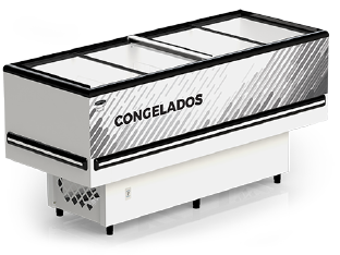 Ilha para Congelados 200  Vidro Reto - Conservex